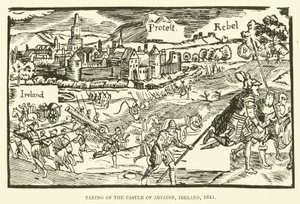 Indtagelse af slottet i Artaine, Irland, 1641 af English School